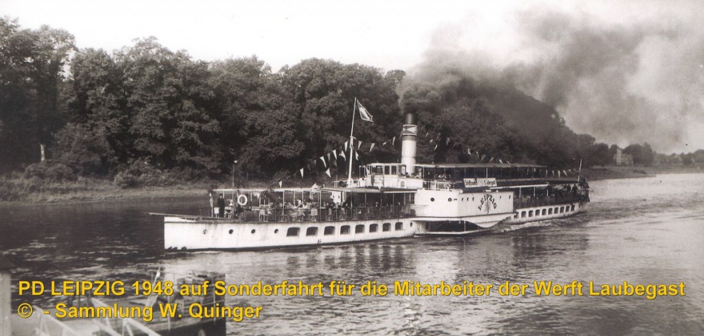 1948 PD LEIPZIG auf Sonderfahrt für Werftangehörige bei Pillnitz - Foto W.Quinger