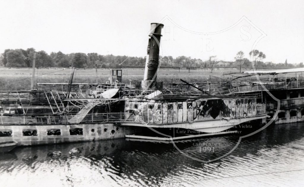 1946 PD DRESDEN ausgebrannt Hafen Loschwitz - SammlMKaiser